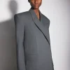 Women MUGLER Grey oversized tailored jacket