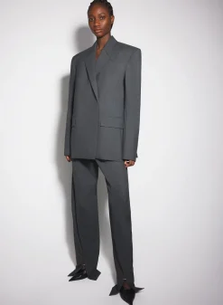 Women MUGLER Grey oversized tailored jacket