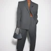Women MUGLER grey pierced loose tailored trousers