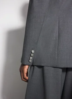Women MUGLER grey pierced tailored jacket