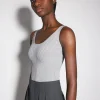 Women MUGLER grey sculpting knit tank top