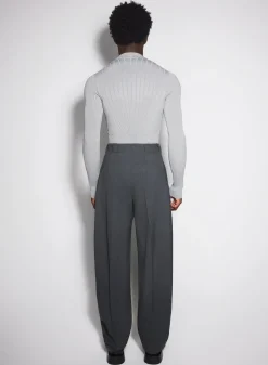 Women MUGLER grey sculpting knit top