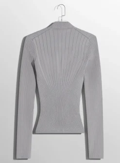 Women MUGLER grey sculpting knit top