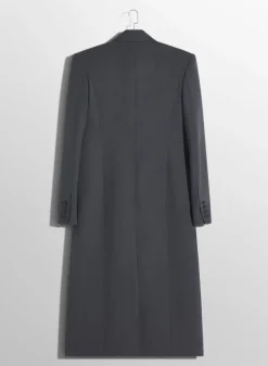 Women MUGLER grey single-breasted wool coat