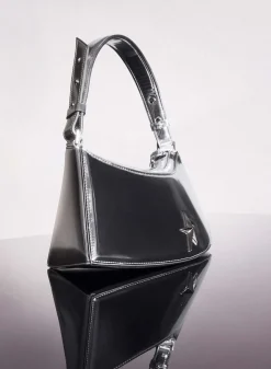 MUGLER gunmetal zenith bag