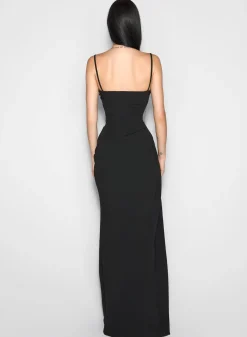 Women MUGLER illusion cut-out draped gown