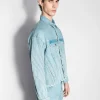 Women MUGLER light blue spiral denim jacket
