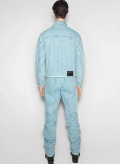 Women MUGLER light blue spiral denim jacket