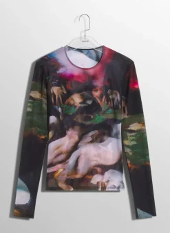 Women MUGLER x Ambera Wellmann Impossession printed top