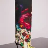Women MUGLER x Ambera Wellmann printed velvet fang 95 knee high boots