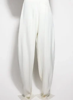 Women MUGLER off-white pierced loose tailored trousers
