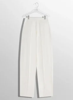Women MUGLER off-white pierced loose tailored trousers