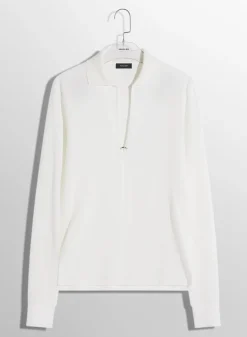 Women MUGLER off-white pierced polo