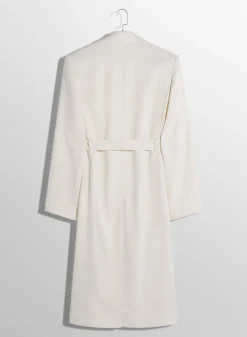Women MUGLER off-white ribbed belted coat