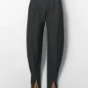 Women MUGLER pinstripe pierced loose tailored trousers