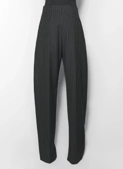 Women MUGLER pinstripe pierced loose tailored trousers