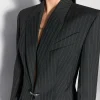 Women MUGLER pinstripe pierced tailored jacket