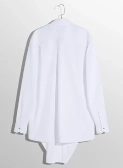 Women MUGLER white knotted poplin shirt