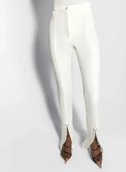 Women MUGLER white pierced pants