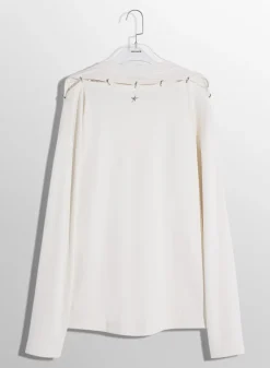 Women MUGLER white pierced T-shirt