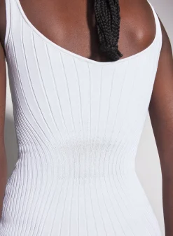 Women MUGLER white sculpting knit dress