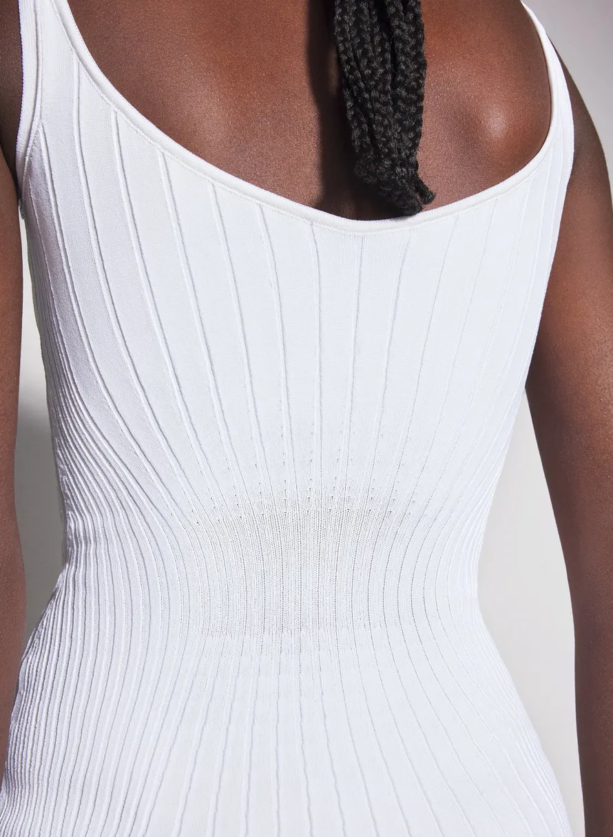 Women MUGLER white sculpting knit dress