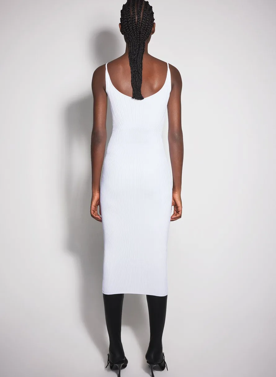 Women MUGLER white sculpting knit dress