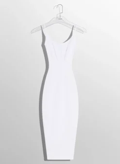 Women MUGLER white sculpting knit dress