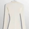 Women MUGLER white sculpting sher knit top
