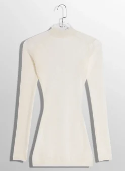 Women MUGLER white sculpting sher knit top