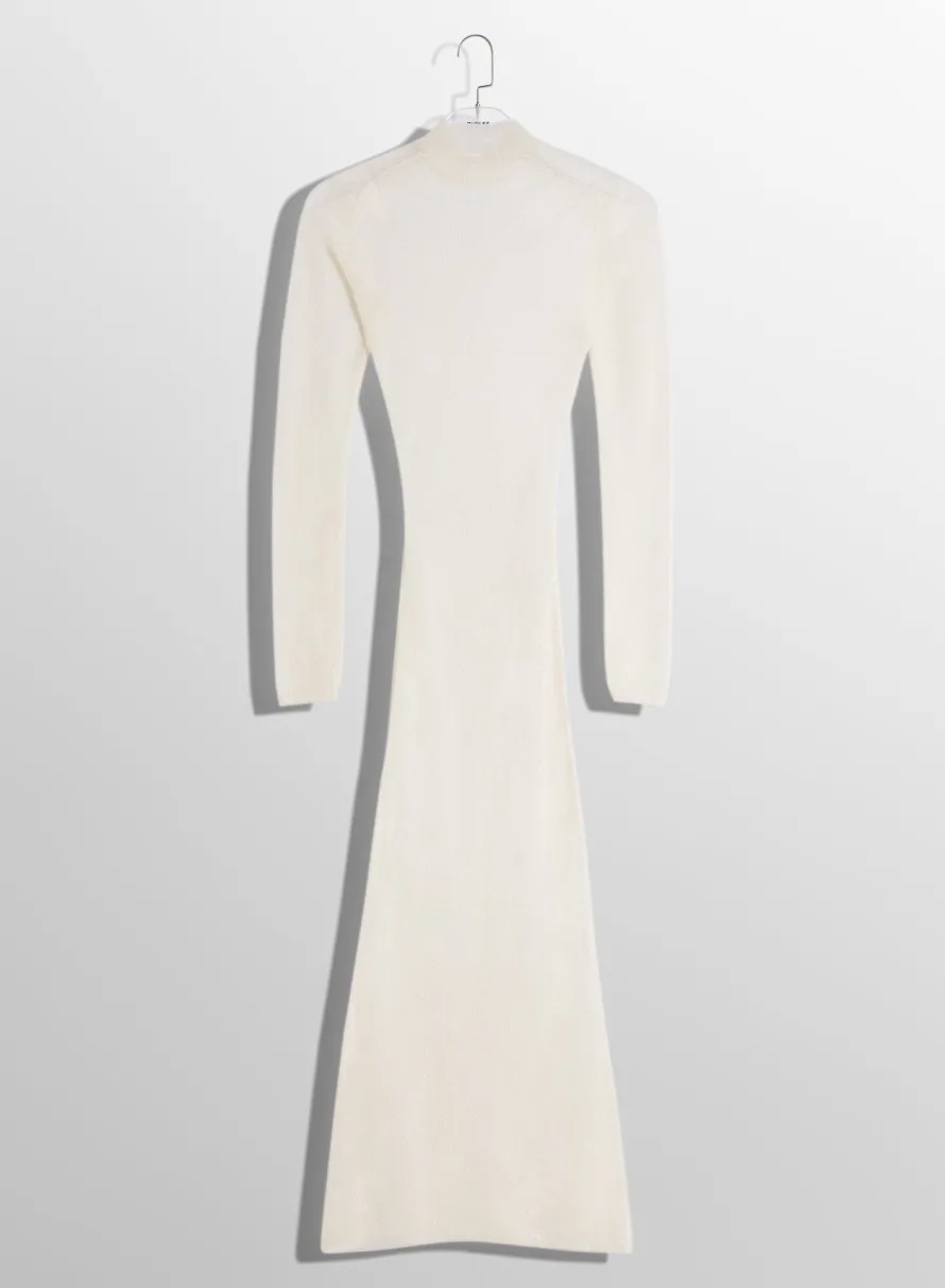 Women MUGLER white sheer knit dress