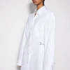 Women MUGLER white shirt dress with chain