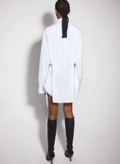 Women MUGLER white shirt dress with chain