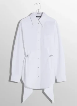 Women MUGLER white shirt dress with chain