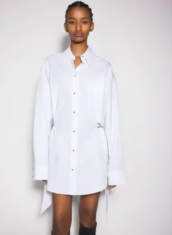 Women MUGLER white shirt dress with chain